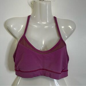 ◾️3/$25 Lululemon Pink Racerback Sports Bra With Mesh Panels